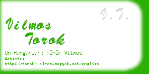vilmos torok business card