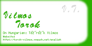 vilmos torok business card